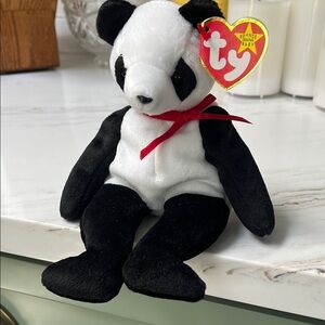 Ty Beanie Baby “Fortune” Panda Plush Stuffed Animal 1997 1998